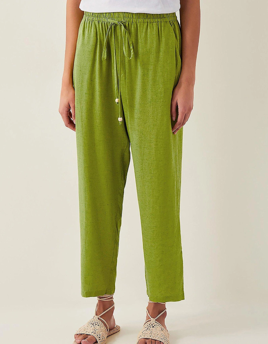 Penina Linen Trousers - Green, 2 of 1