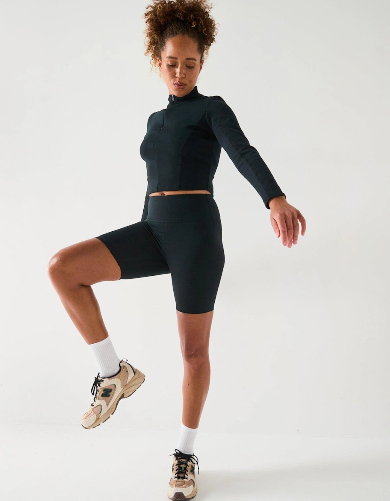 Womens Wordmark Bike Short - Black - Black