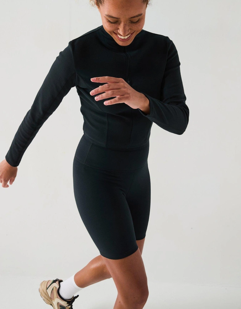 Womens Wordmark Bike Short - Black - Black