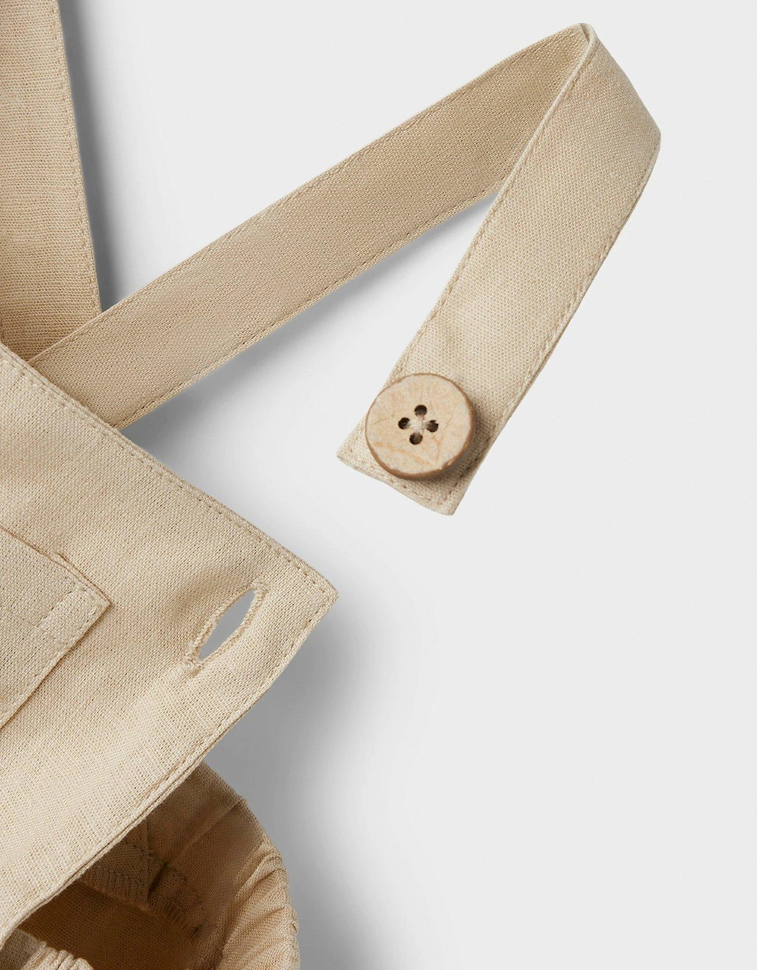Baby Boys Shorty Dungaree - Irish Cream