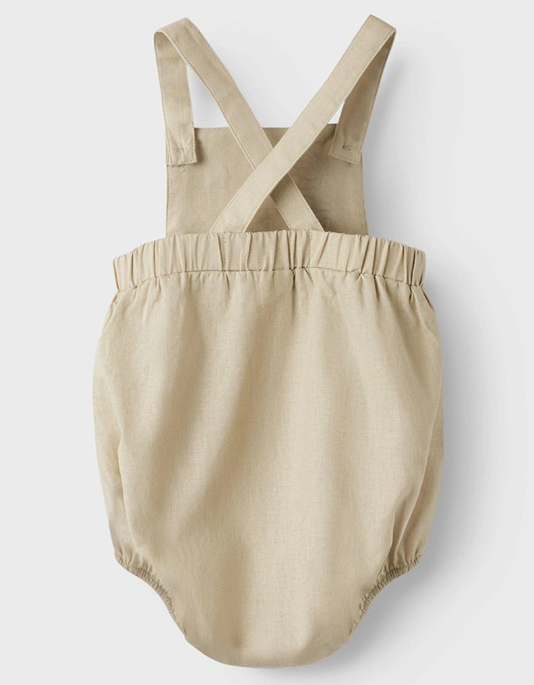 Baby Boys Shorty Dungaree - Irish Cream