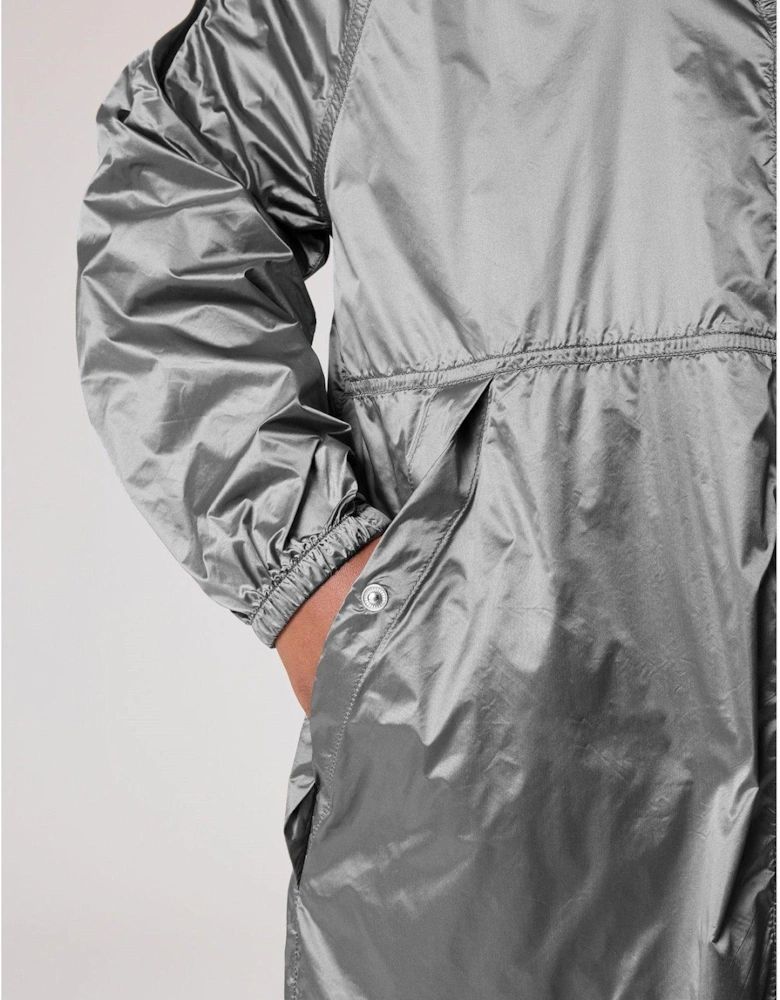 Girls Lightweight Metallic Jacket - Silver