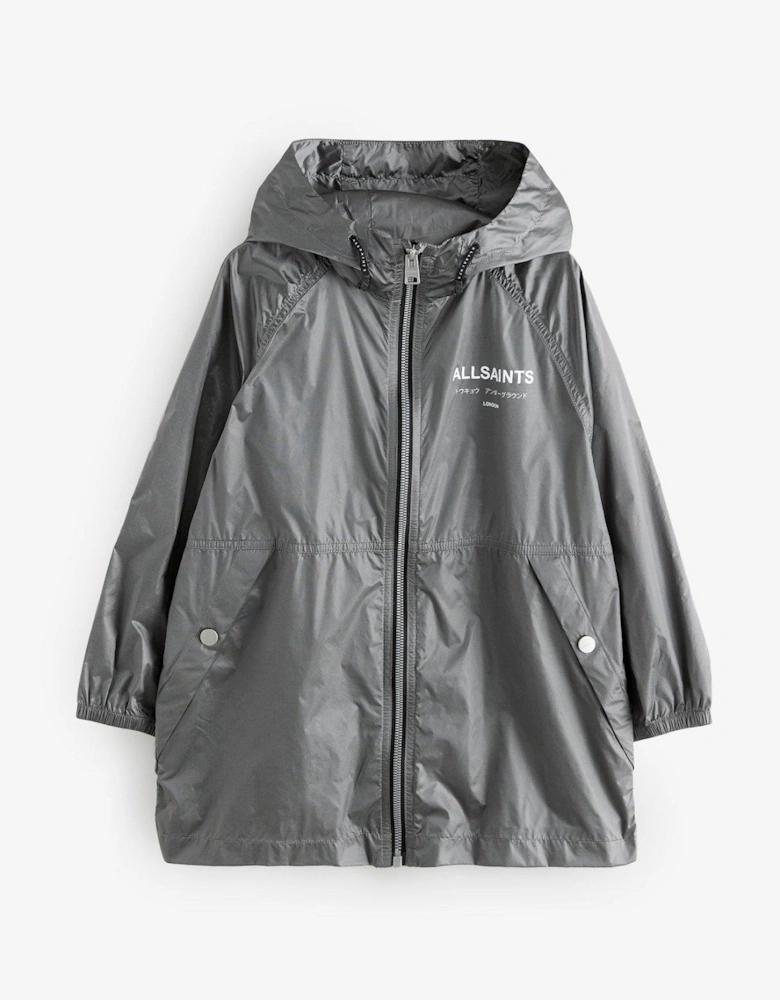 Girls Lightweight Metallic Jacket - Silver