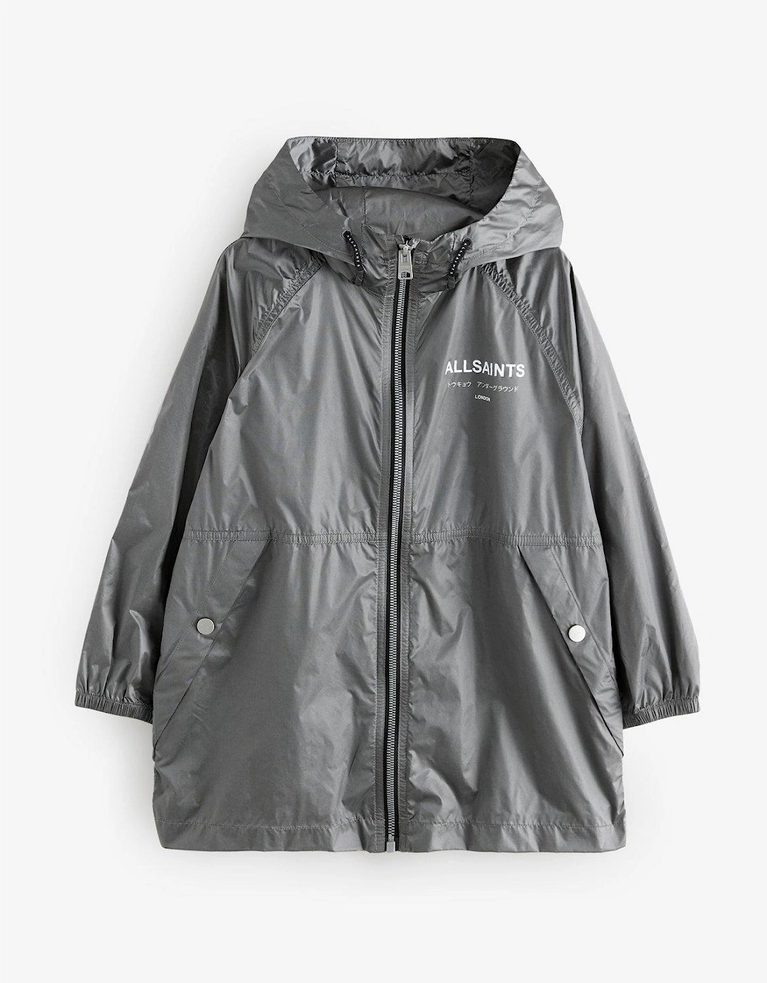 Girls Lightweight Metallic Jacket - Silver
