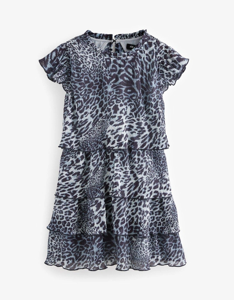Girls Tier Leopard Antheia Dress - Multi