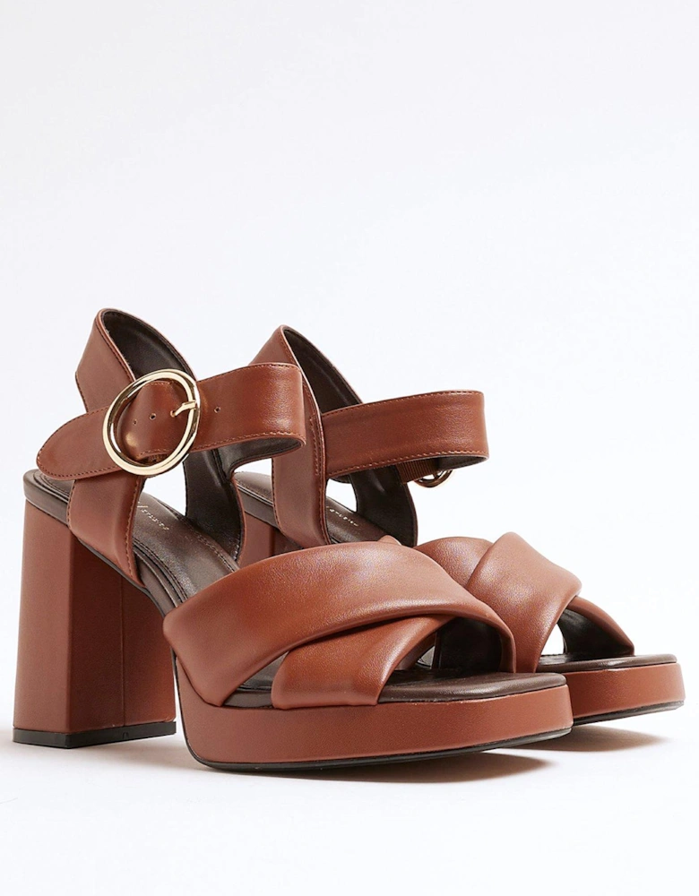 Cross Platform Sandal - Brown