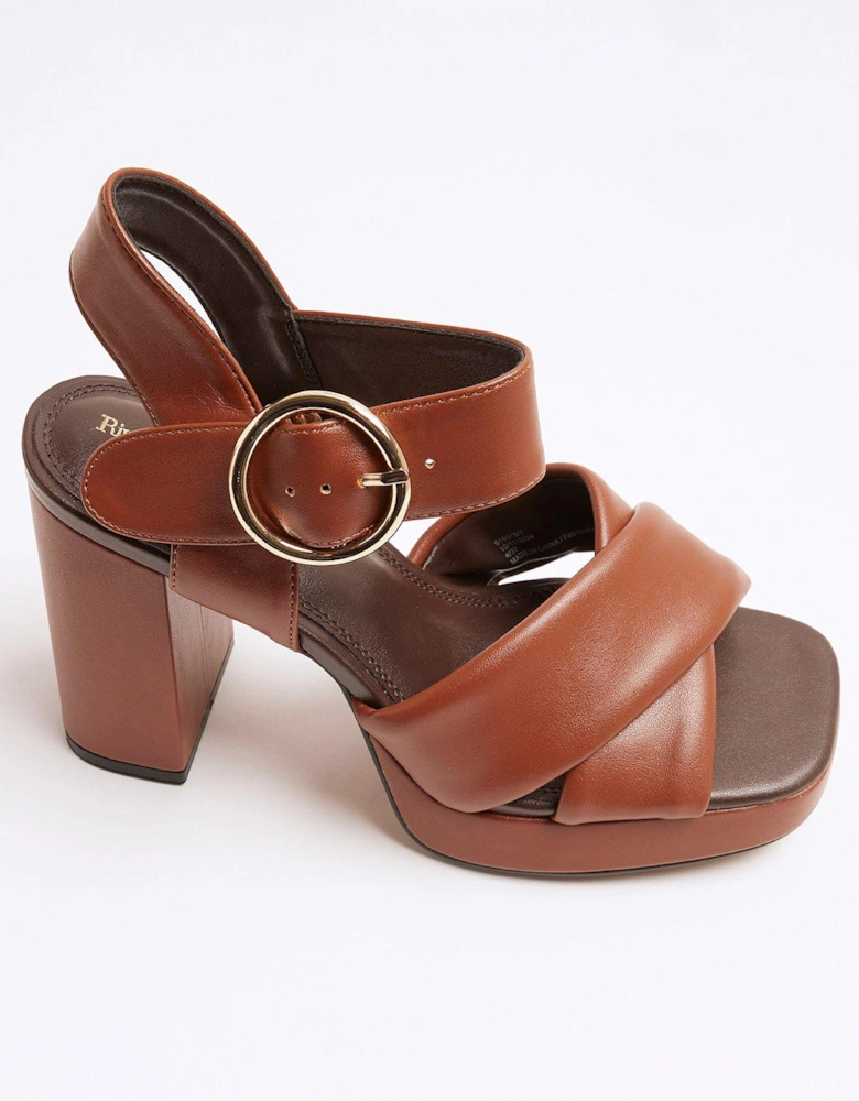 Cross Platform Sandal - Brown