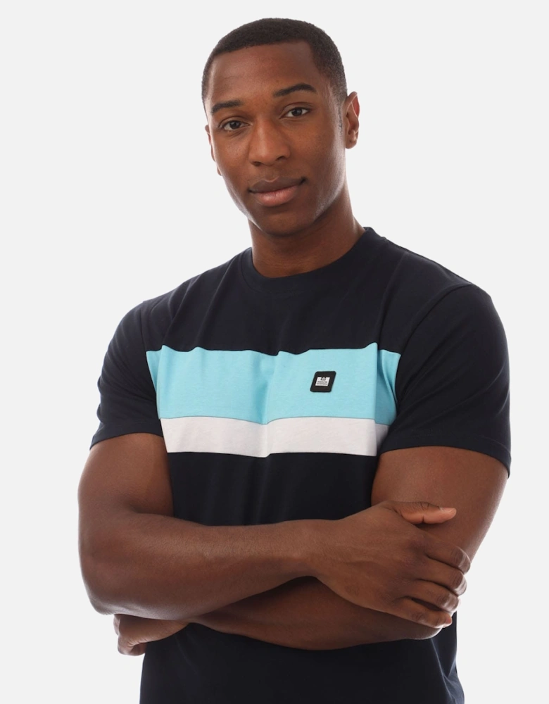 Mens Crossword Colour Block T-Shirt