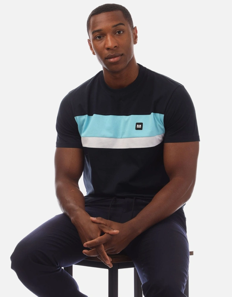 Mens Crossword Colour Block T-Shirt