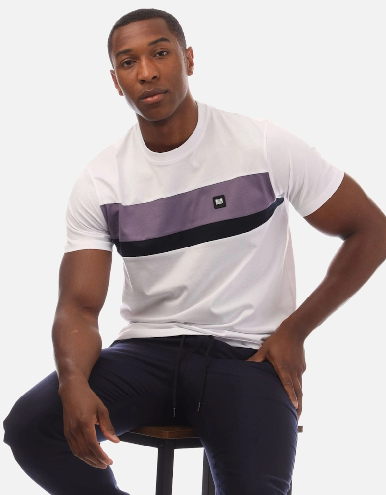 Mens Crossword Colour Block T-Shirt