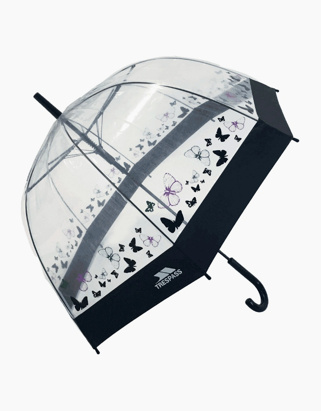 Trespass Unisex White Papillon Clear Umbrella - Size: One Size
