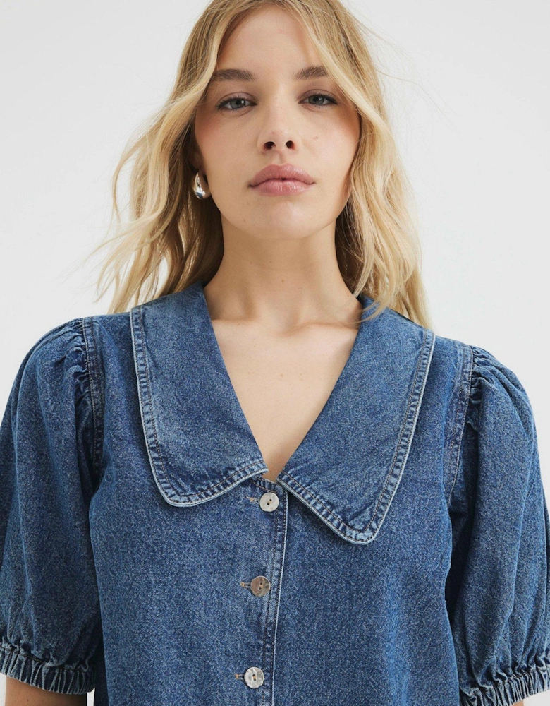 Denim Collared Shirt - Denim