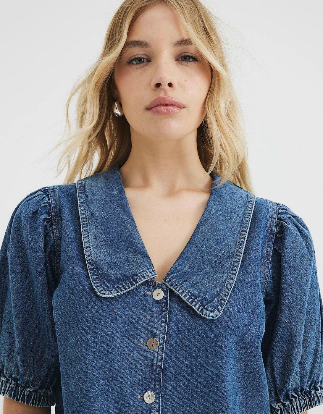 Denim Collared Shirt - Denim