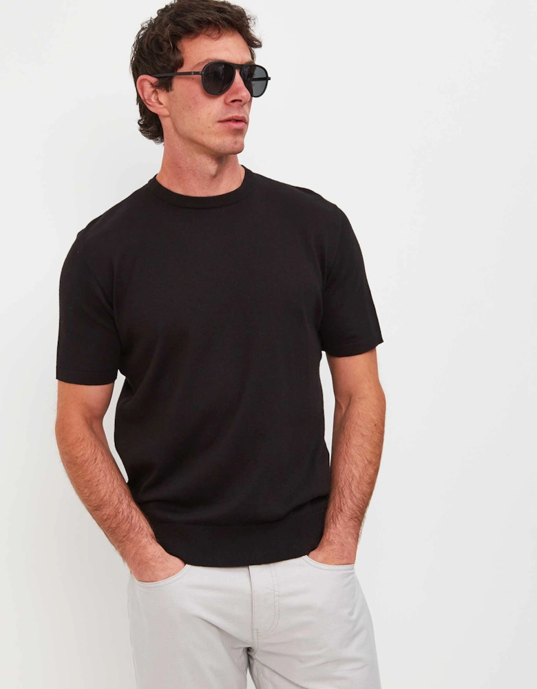 Knitted Crew Neck T-Shirt