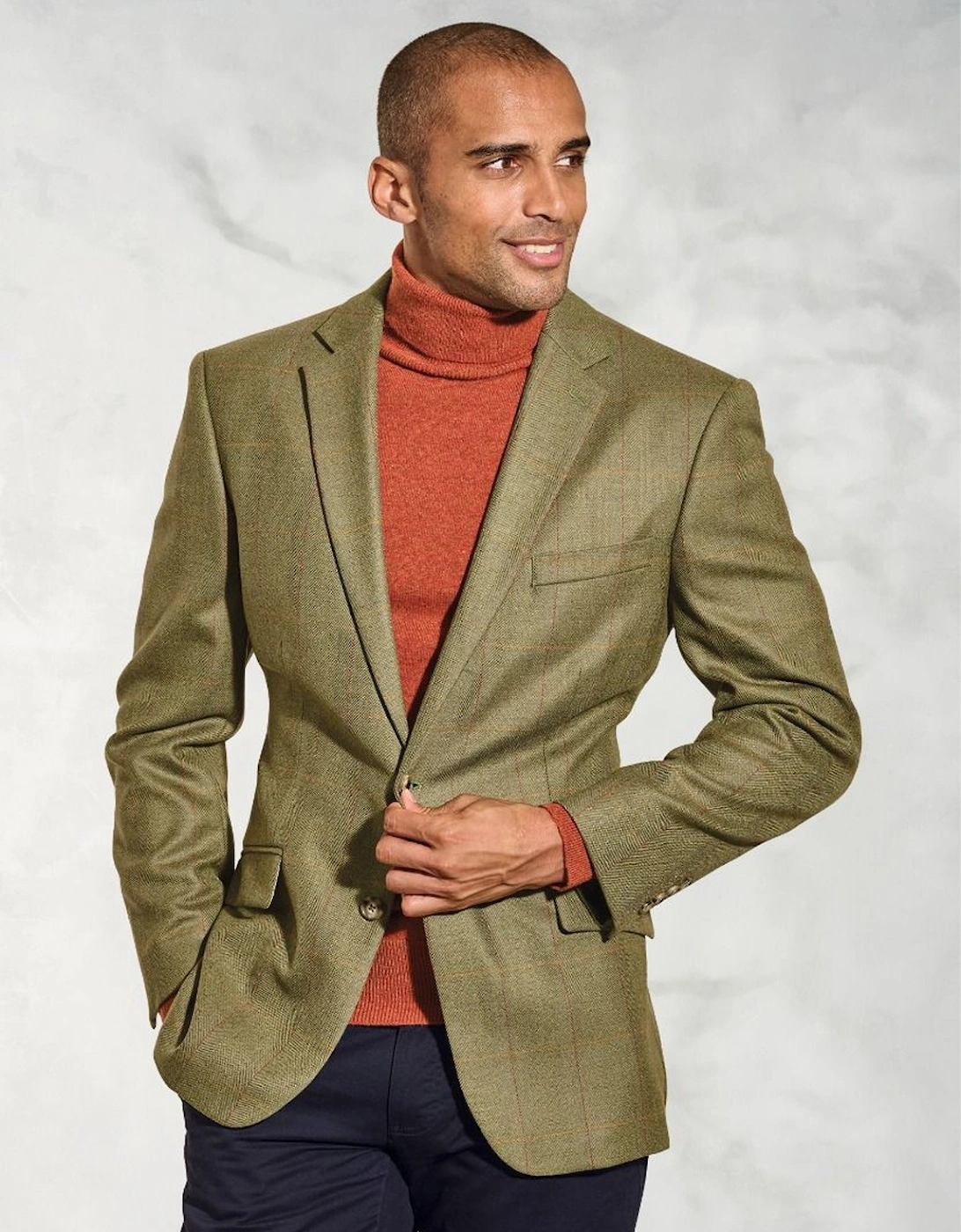 Men's Helsinki Check Jacket Olive, 8 of 7