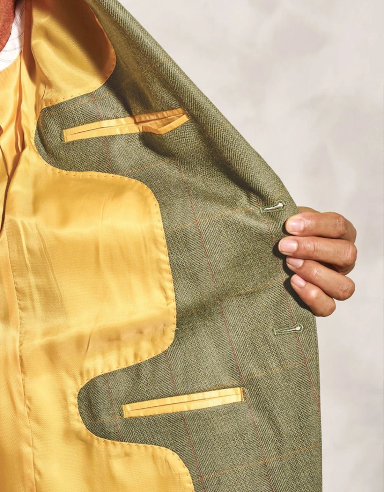 Men's Helsinki Check Jacket Olive
