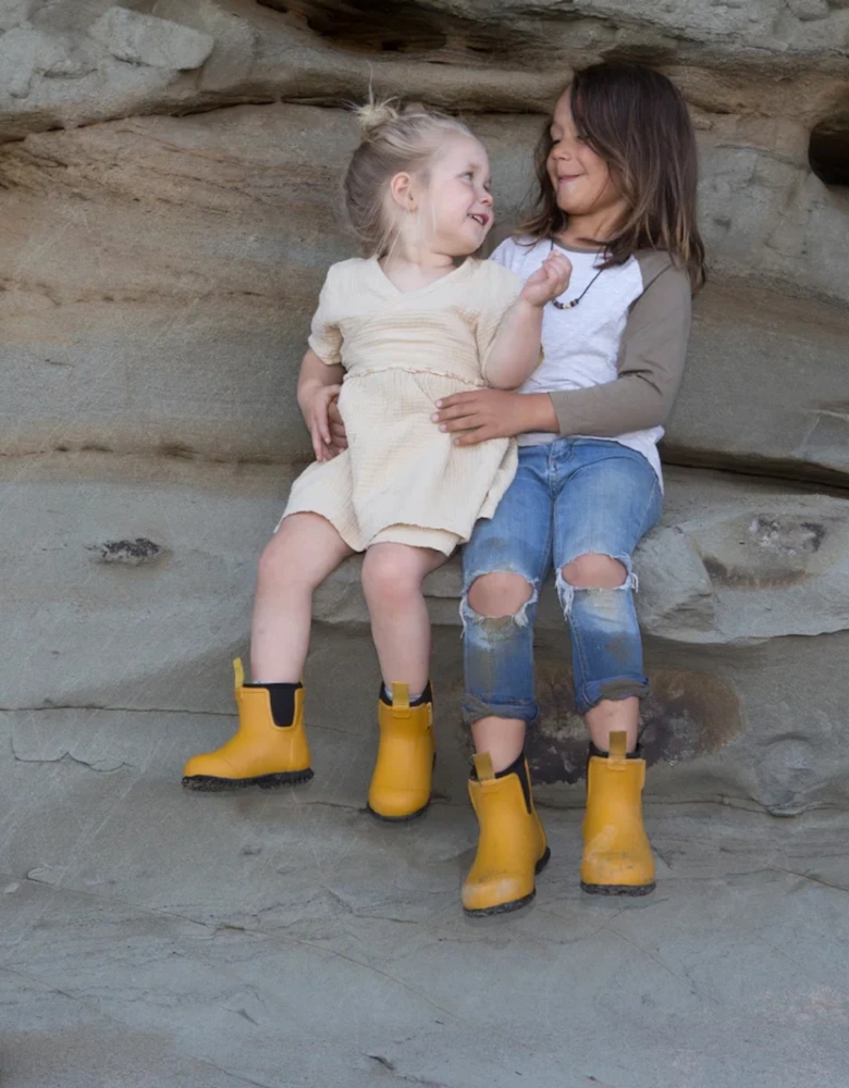 Kids Bobbi Wellington Boot Mustard