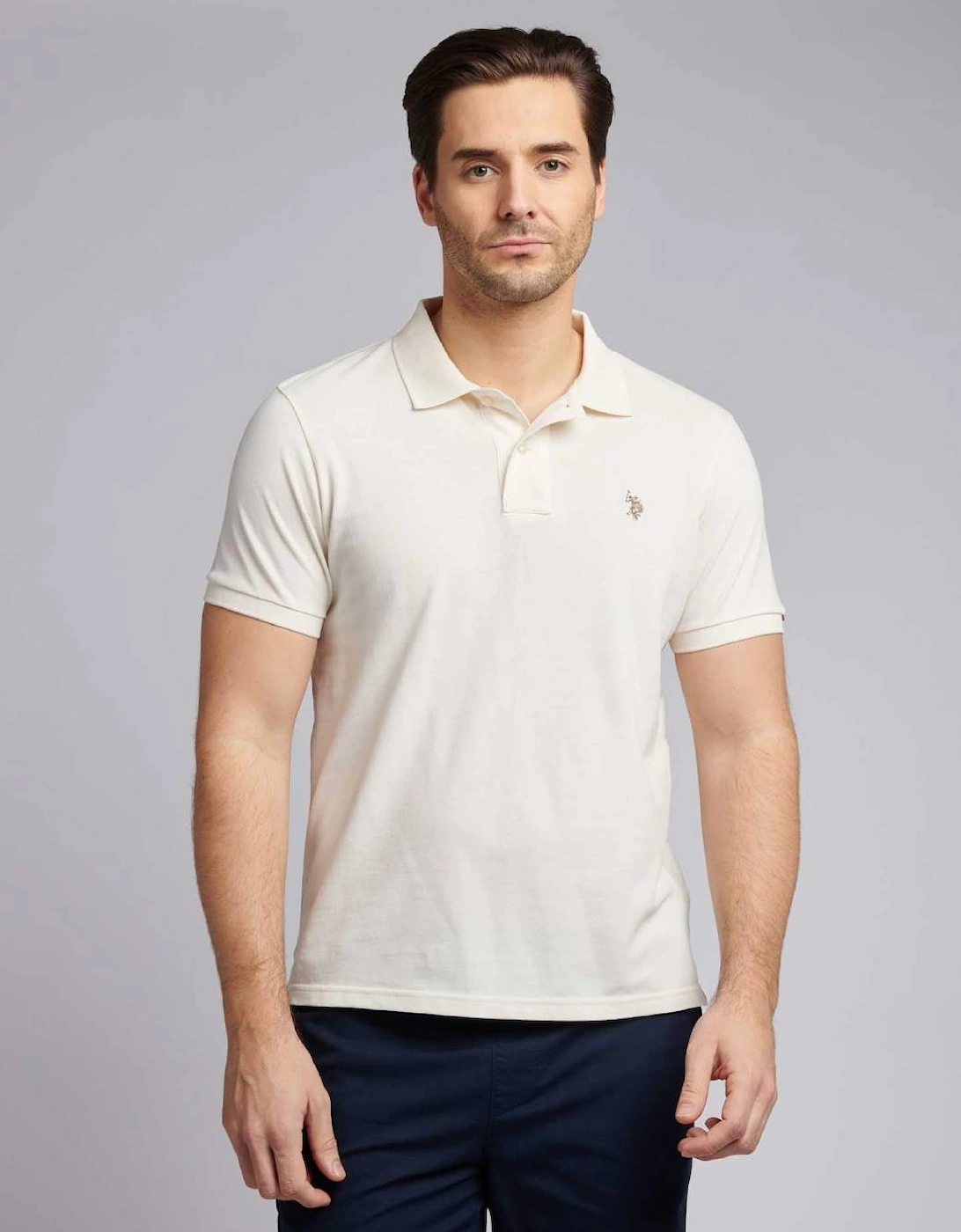 U S Polo Assn Men's DHM Pique Polo Whisper White, 8 of 7