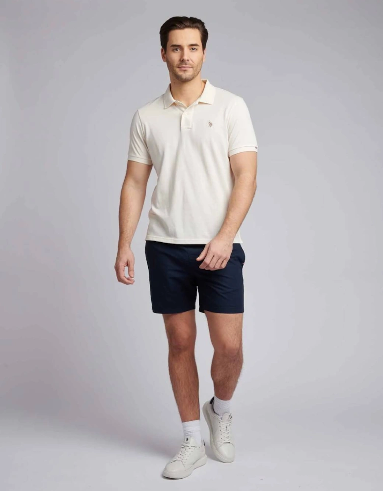 U S Polo Assn Men's DHM Pique Polo Whisper White