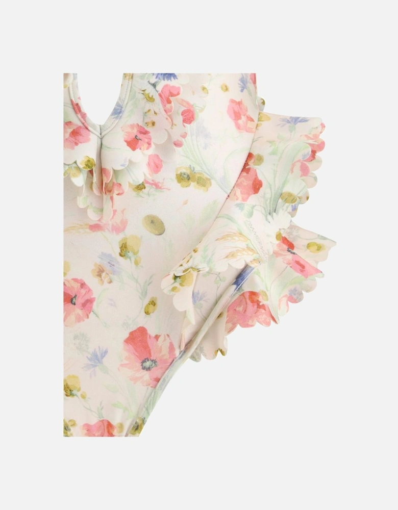 Lucky Waterfall Floral Ruffle Swimsuit Women - Multicolor Swimwear