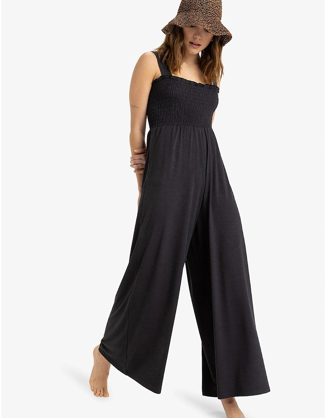 Womens Just Passing By Jumpsuit All-in-One - Black, 2 of 1