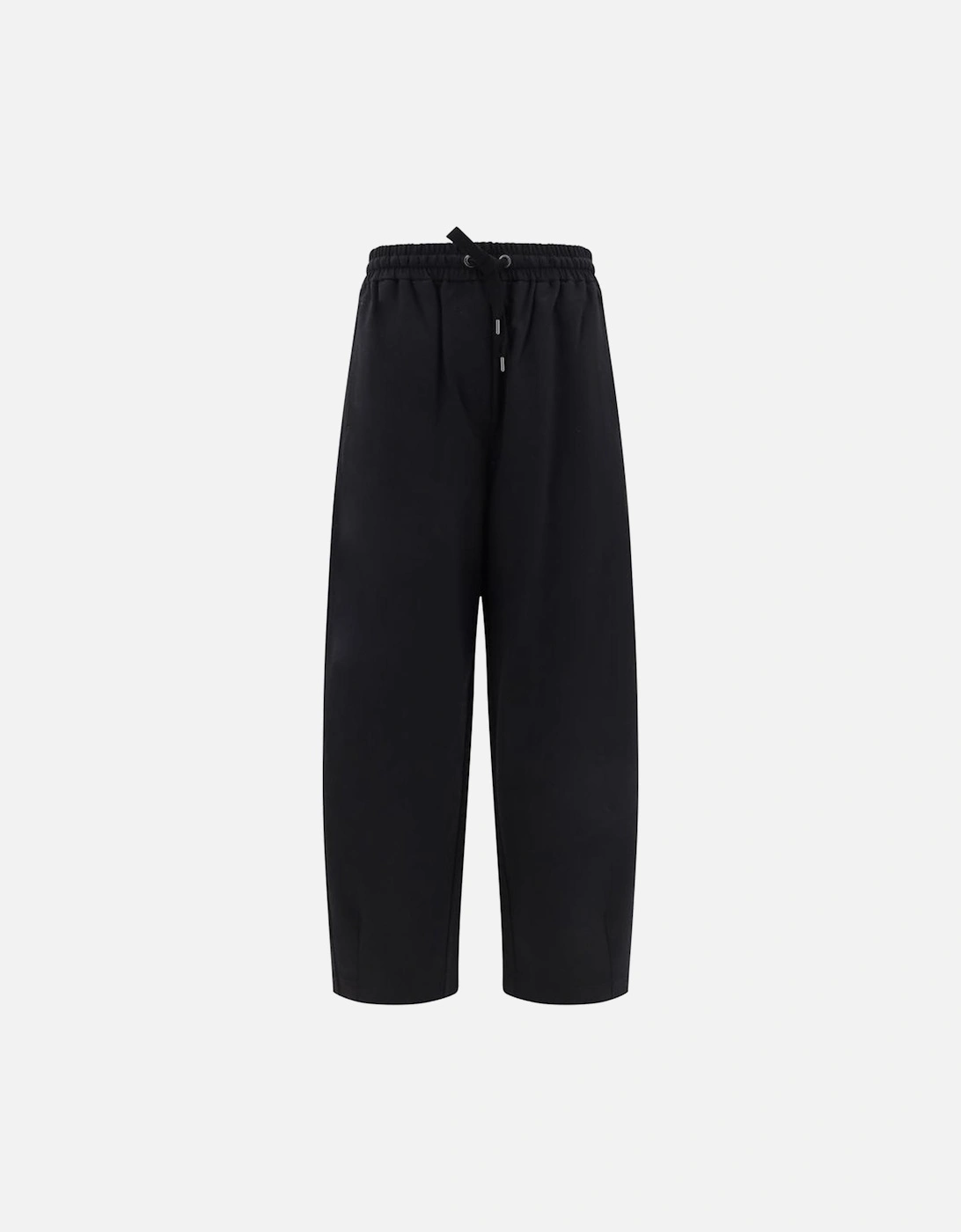 Elastic Waistband Wide Leg Sweatpants Women - Black Jeans, 4 of 3