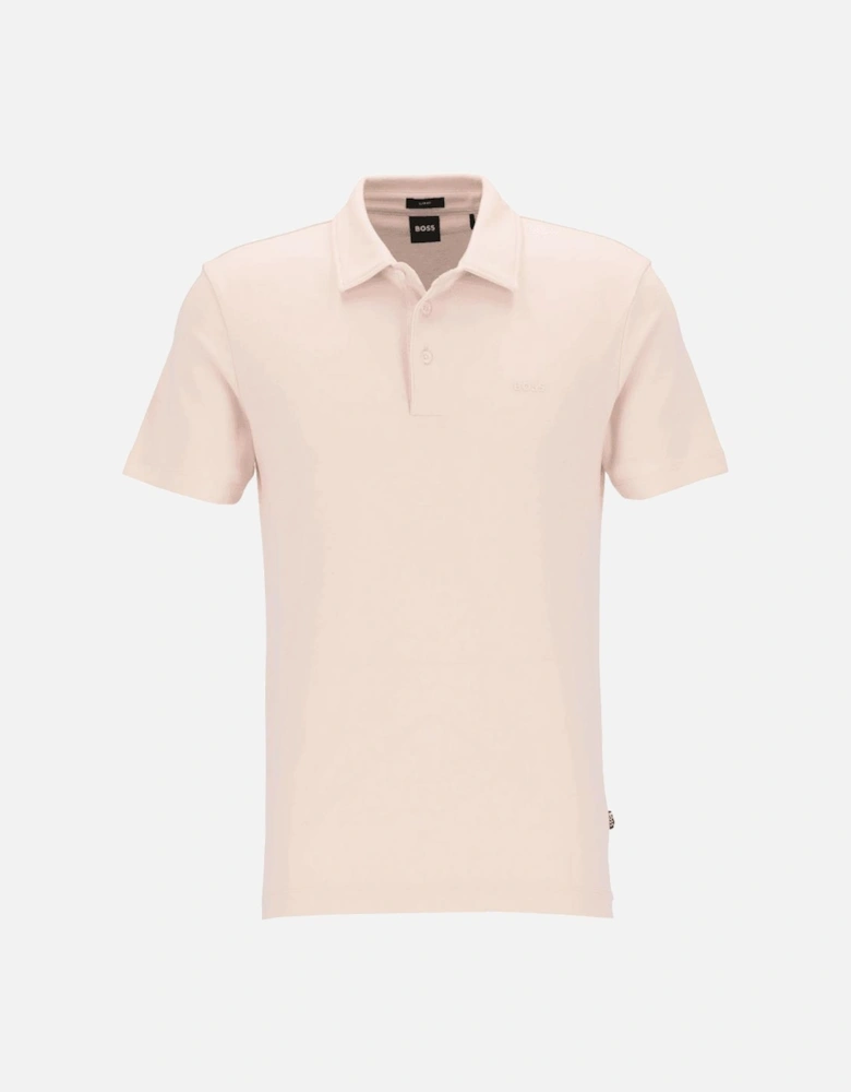Palosh Cotton Rubberised Logo Pink Polo Shirt