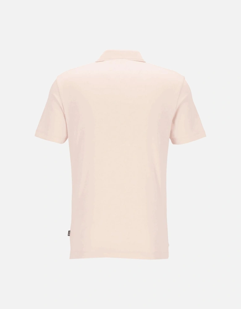 Palosh Cotton Rubberised Logo Pink Polo Shirt