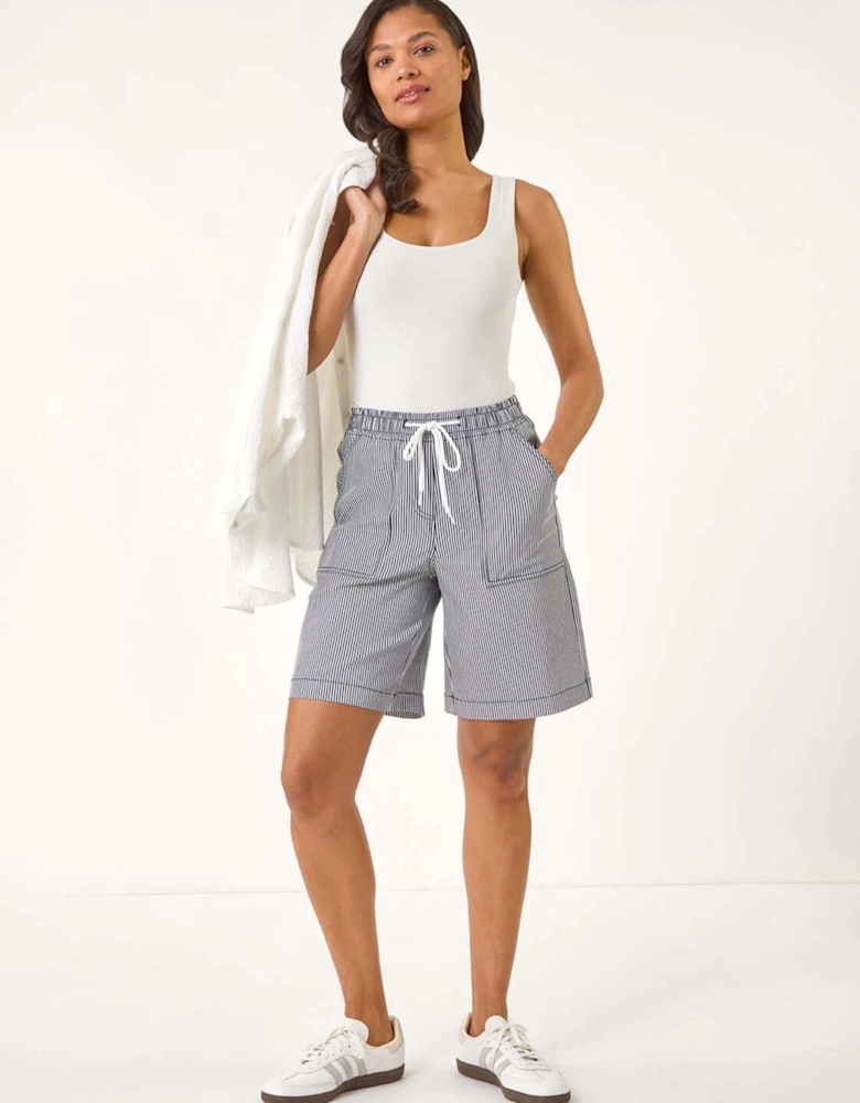 Baby Narrow Stripe Draw String Shorts - Multi