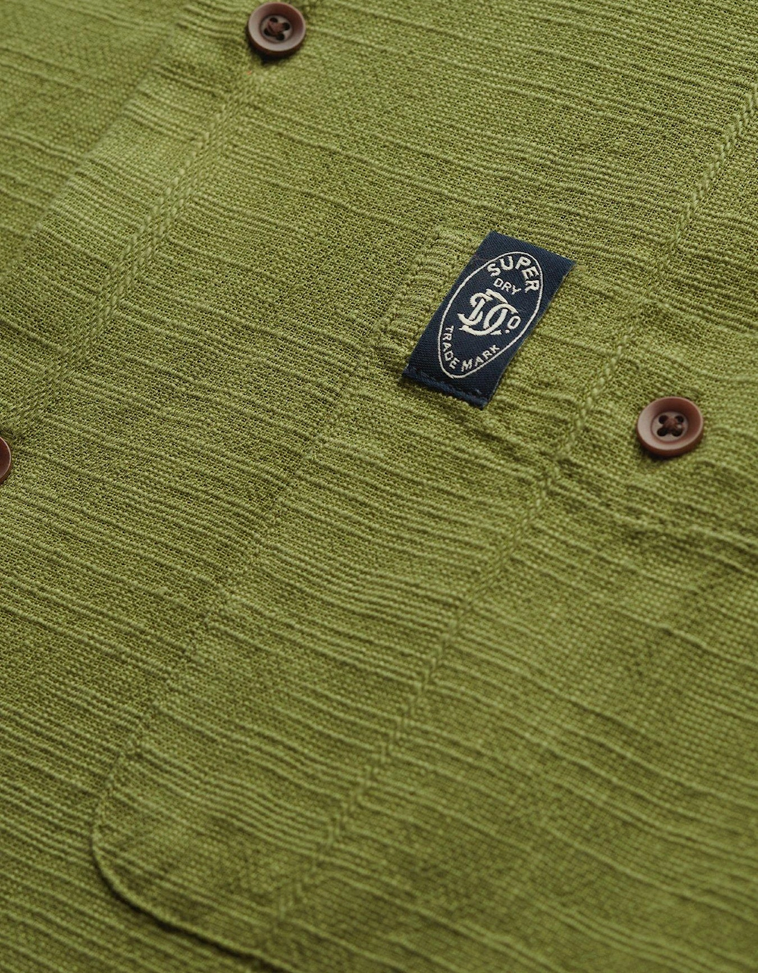 Merchant Short Sleeve Textured Shirt - Green