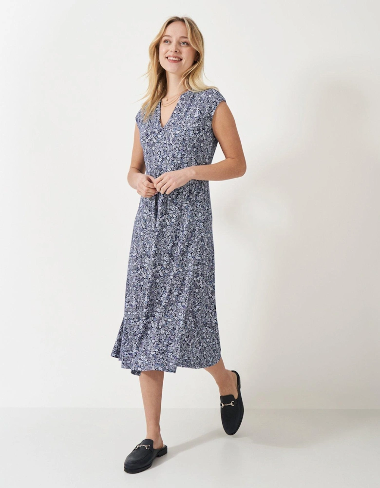 Nina Sleeveless Jersey Dress - Orange