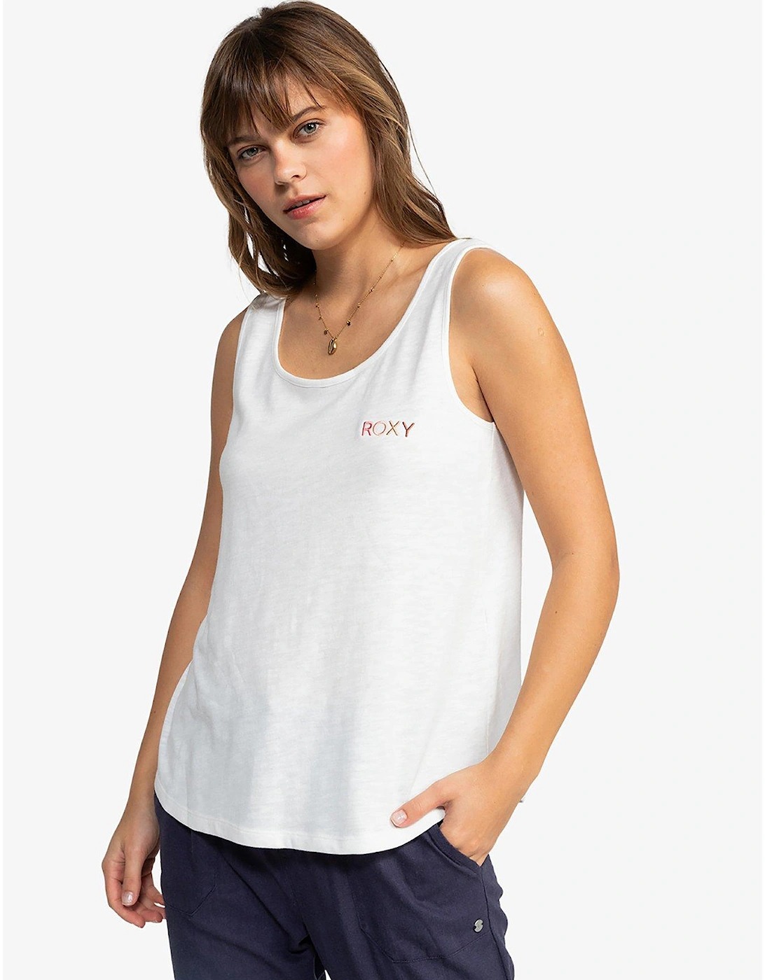 Womens Saturdaze Tank Tank Top - White, 2 of 1