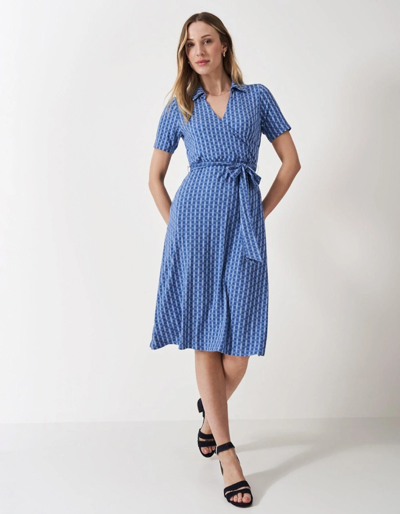 Dani Wrap-Front Dress - Blue