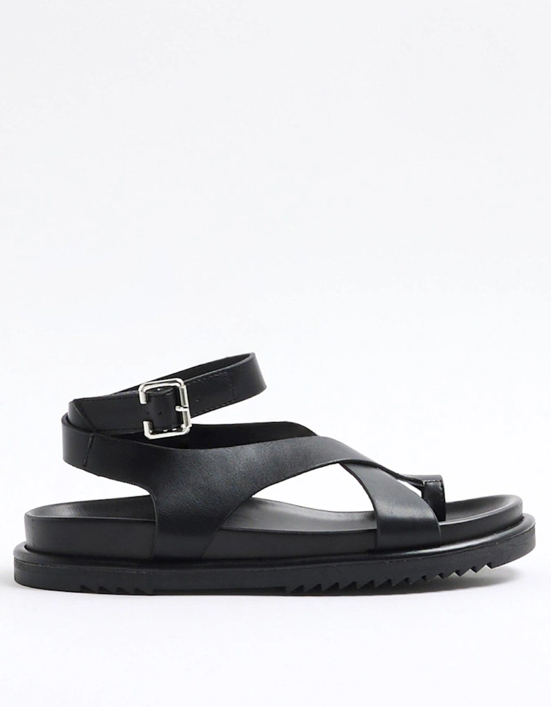 Cross Over Footbed Sandals