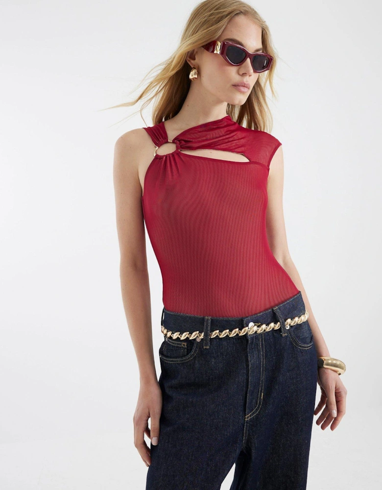 Trim Cut Out Mesh Bodysuit
