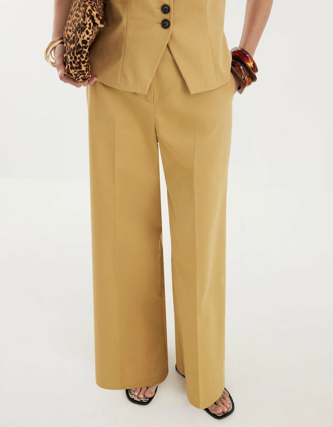 Clean Wide Trouser - Beige, 2 of 1