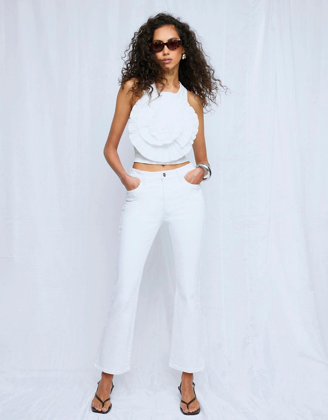 Crop Bootcut Jean - White, 2 of 1