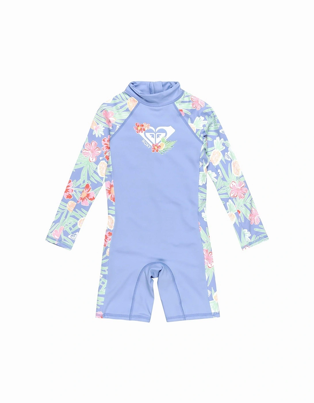 Girls Tropical Story Springsuit Rashguard - Purple, 2 of 1