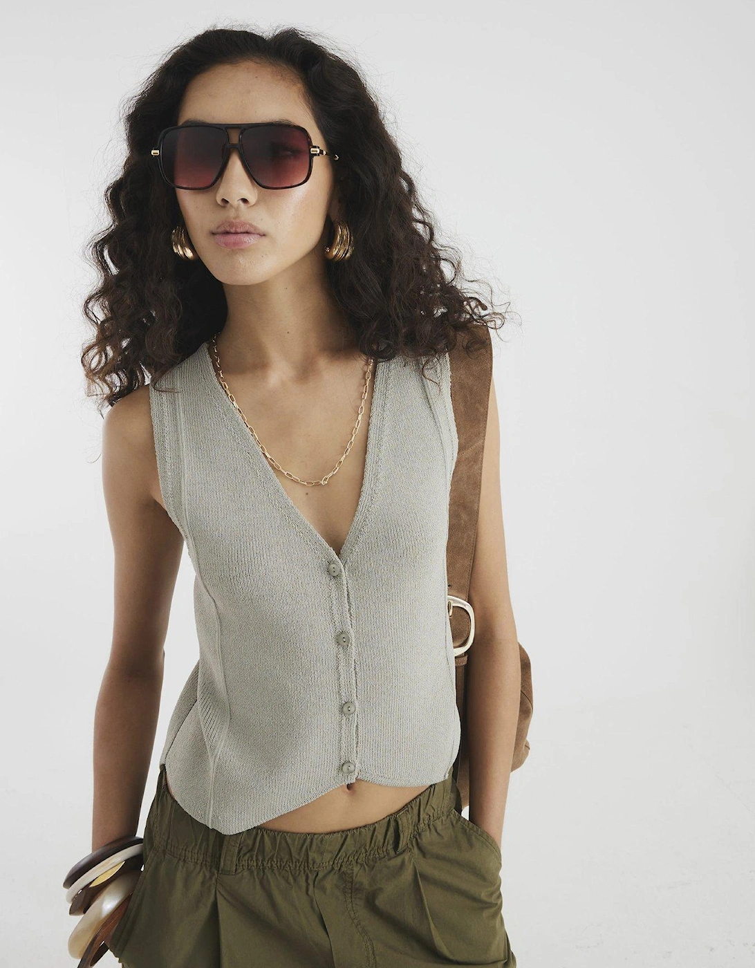 Lace Back Crochet Waistcoat, 2 of 1