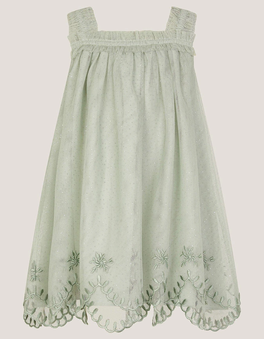 Baby Girls Bonnie Embroidered Tierre Dress - Light Green, 2 of 1