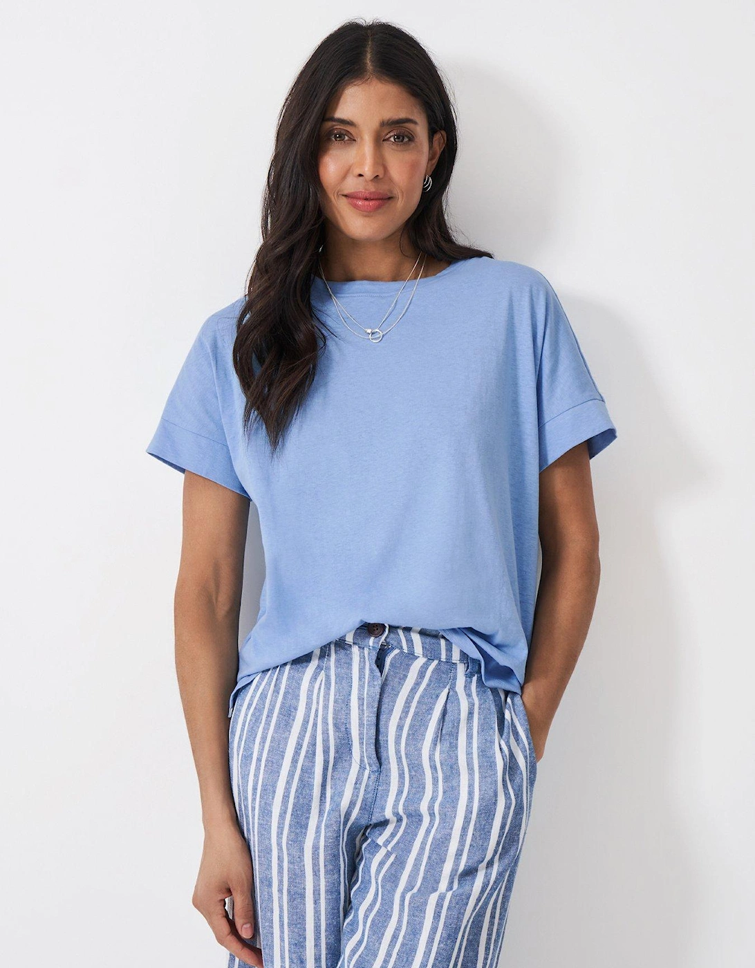 Relaxed Linen Blend Tee, 2 of 1
