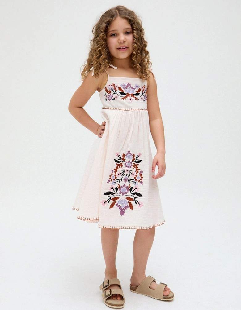Girls Furla Midi Dress - Cream