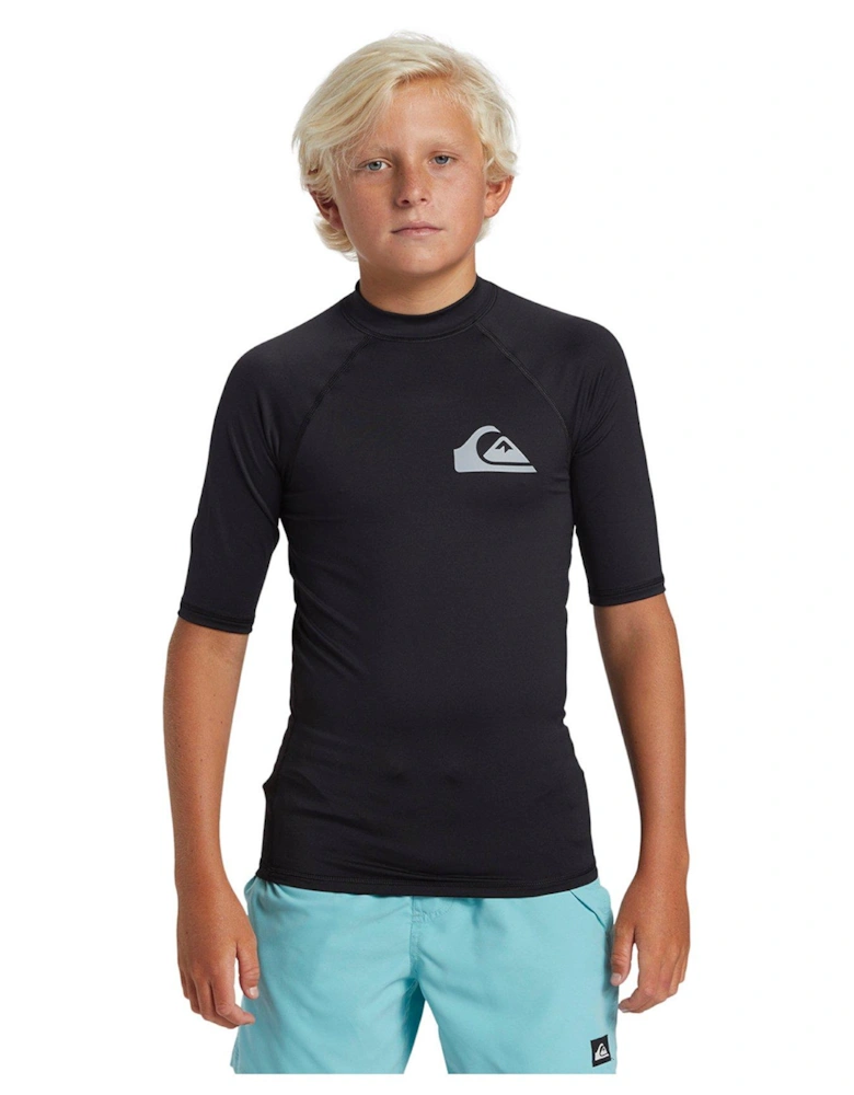 Boys Everyday Short Sleeve Upf 50 Surf T-shirt - Black