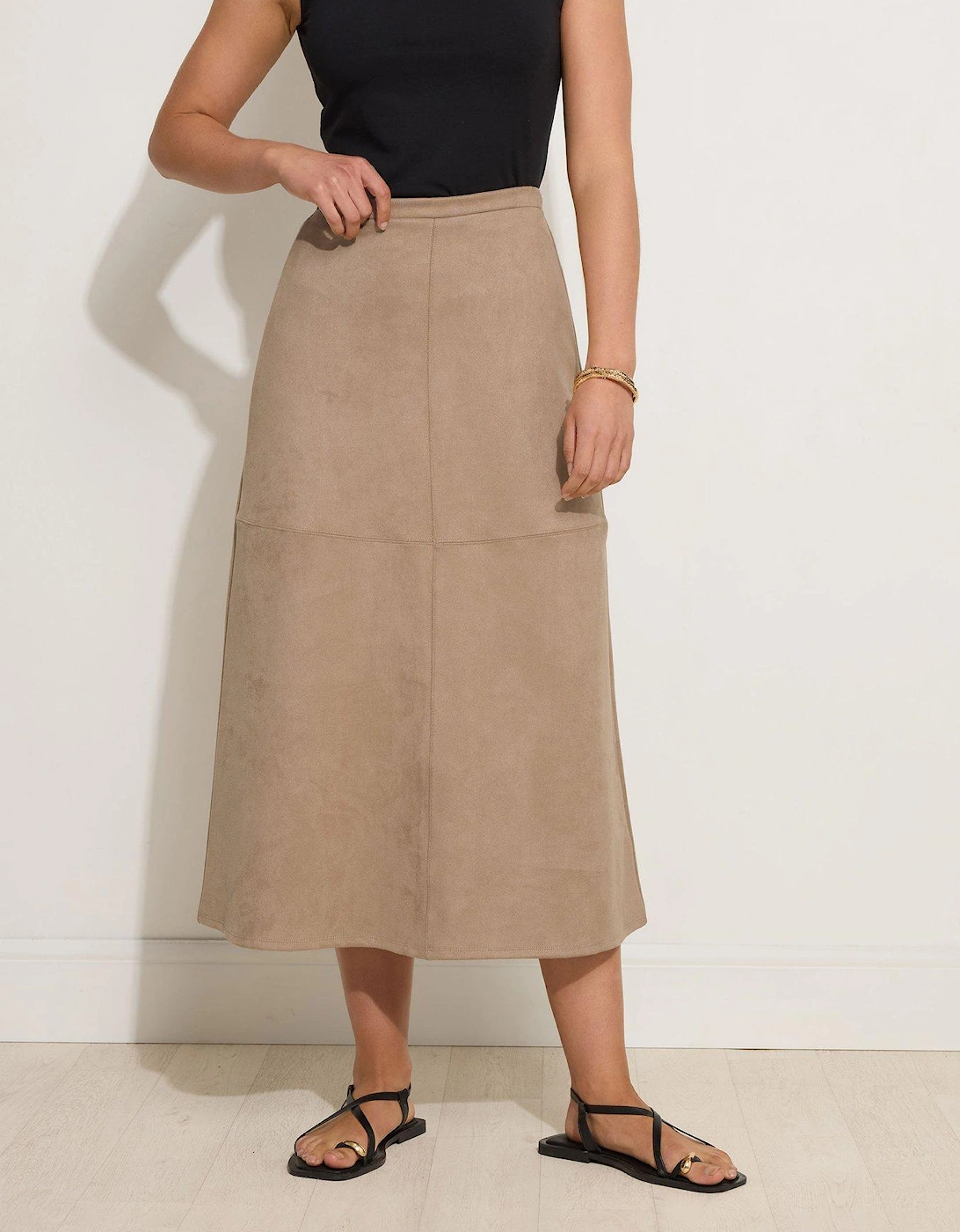 Tall Suedette Aline Skirt, 2 of 1