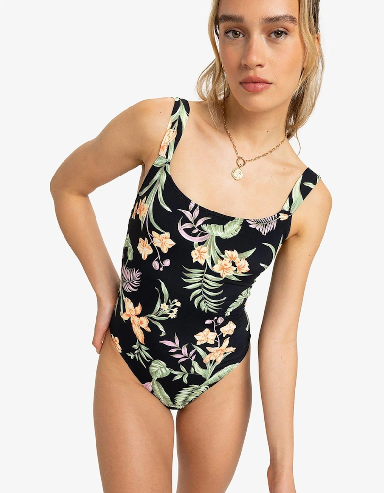 Womens Beach Classics One Piece Swimsuit - Black