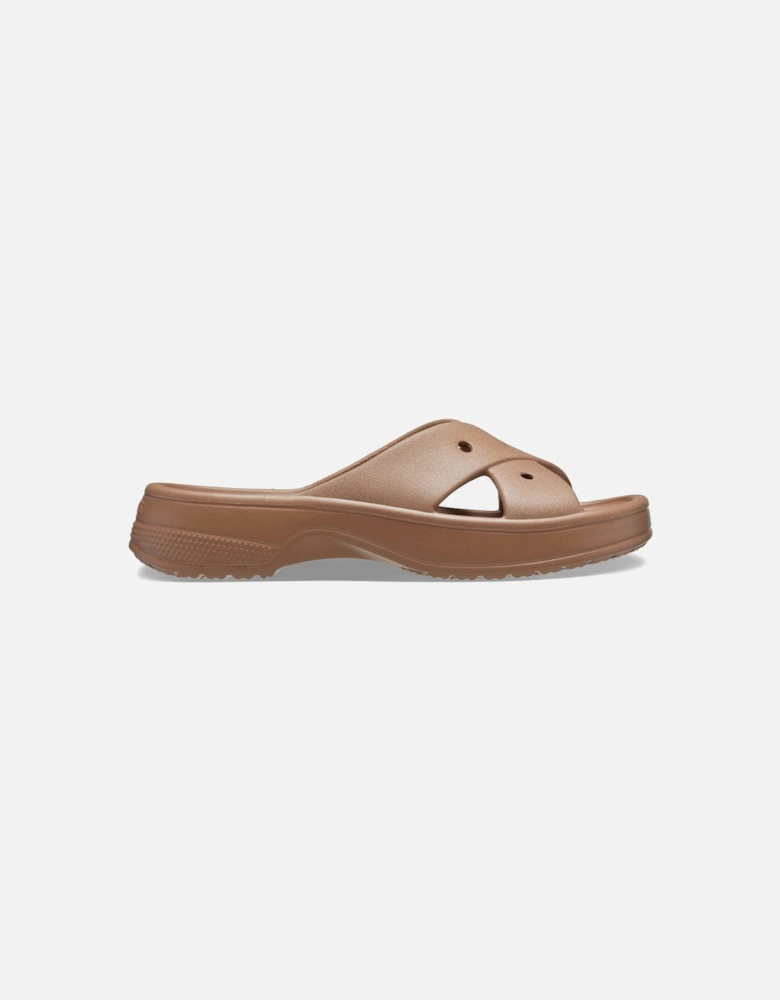 Classic Cross Strap Sandal - Brown