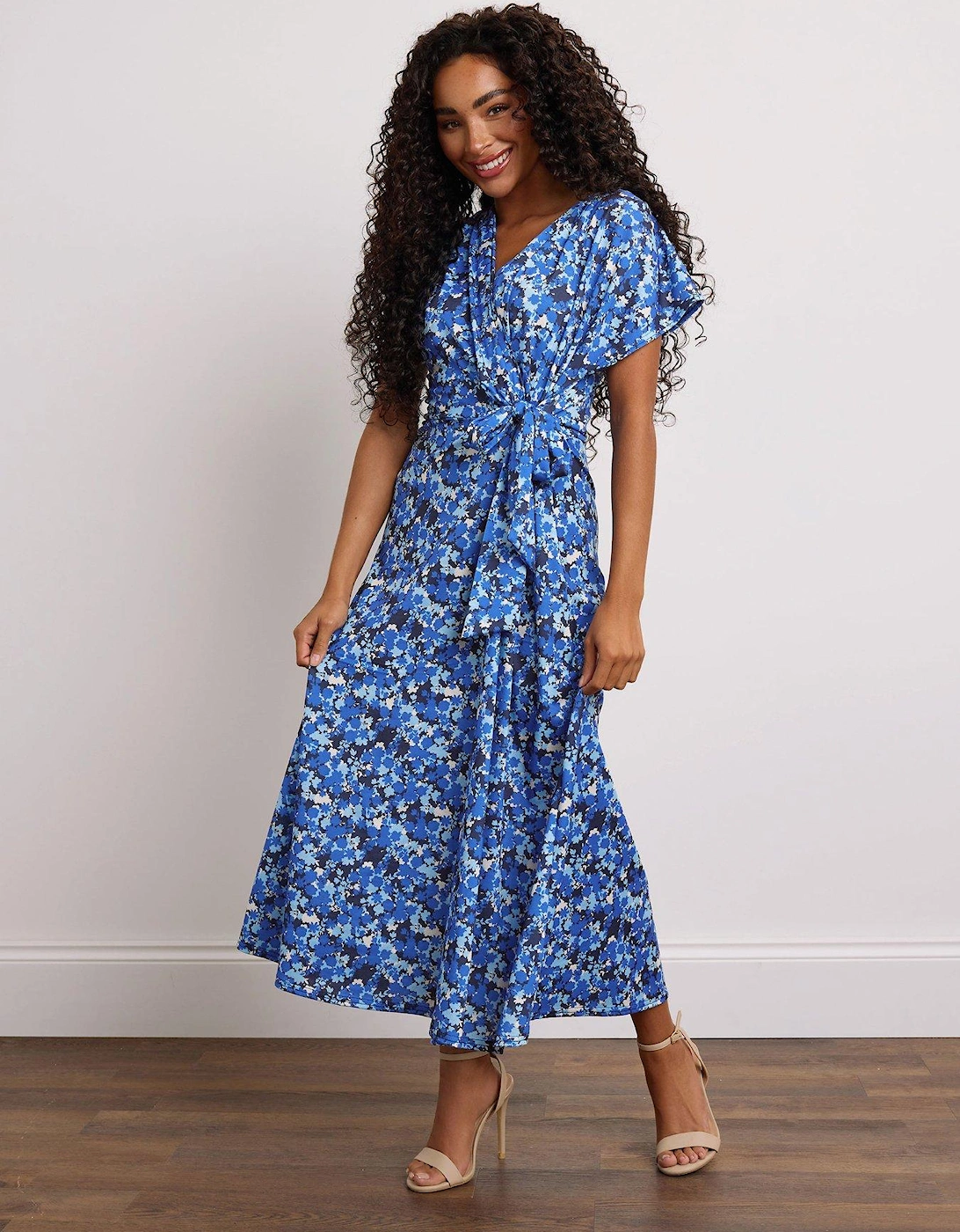 Petite Floral Side Twist Dress, 2 of 1