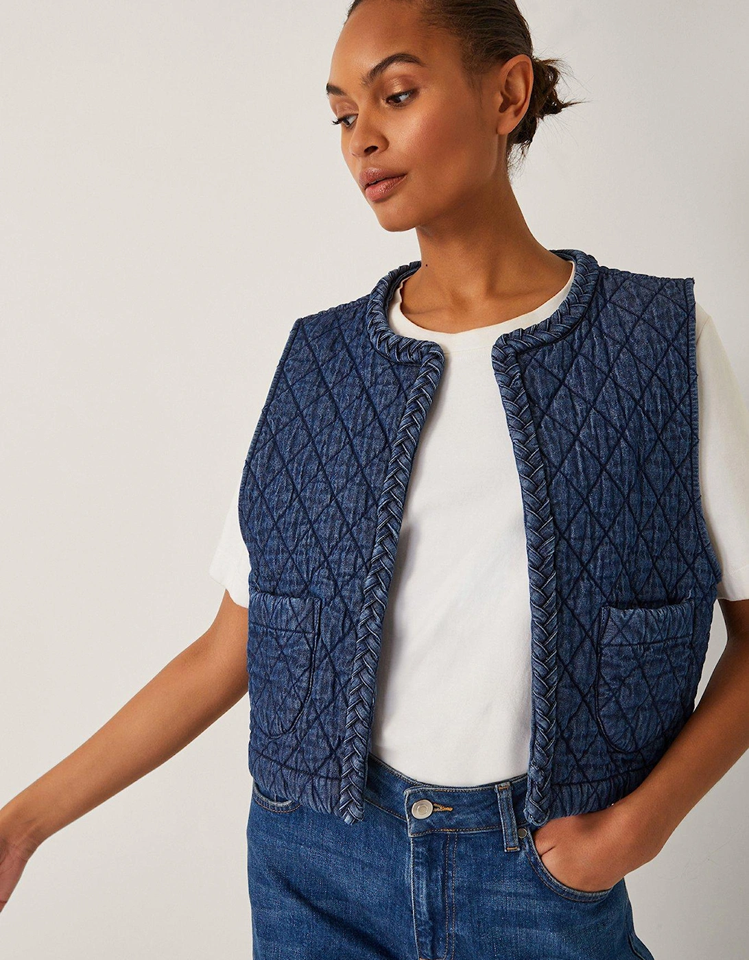 Martha Waistcoat - Denim Blue, 2 of 1