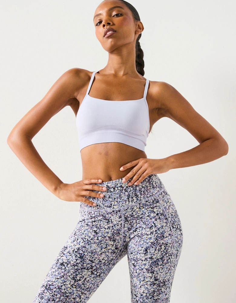 Womens Training Spirit Restored Seamless Yoga Bra - Purple