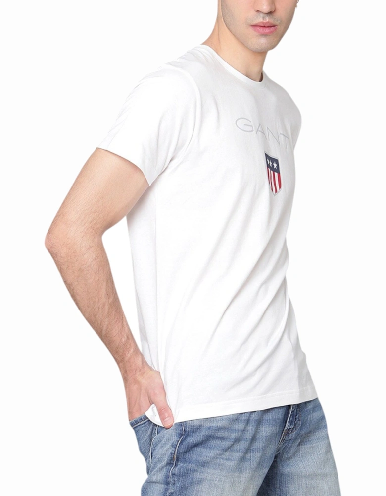 Mens T Shirt Original Shield Crew Neck Pullover Soft Cotton Summer Tee